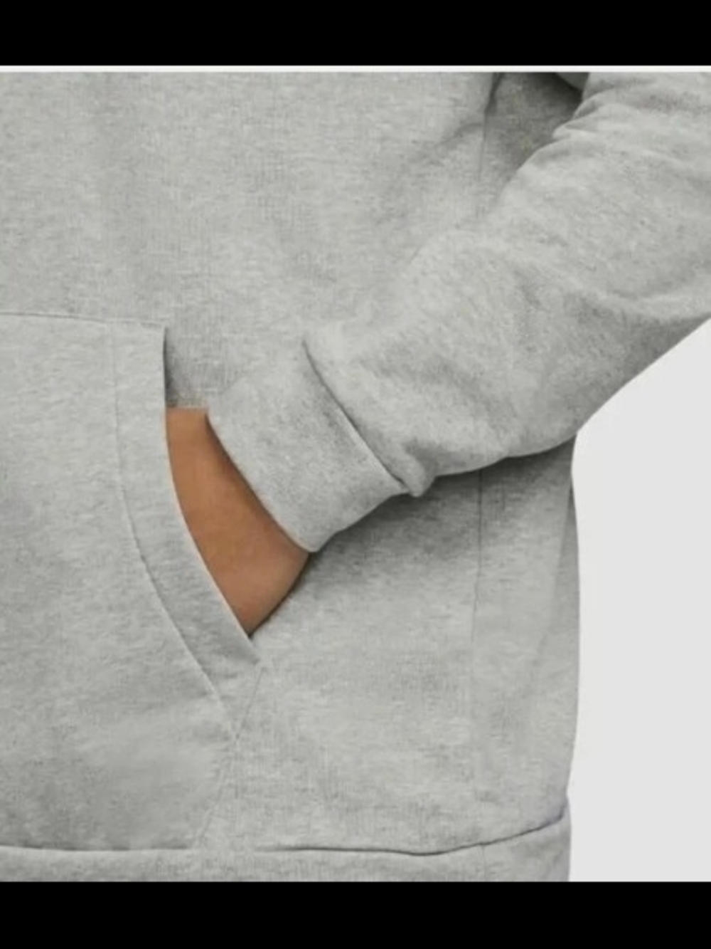 Nike Light Gray Pullover Hoodie with Black Swoosh - Picture 5 of 5